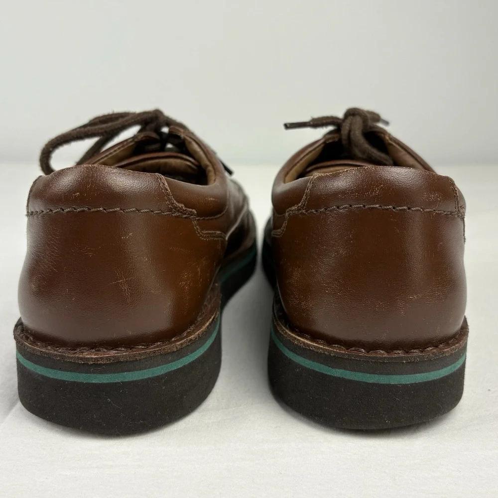 The Body Shop Hush Puppies Mall Walker Shoes Brown Leather Men's 6.5 Wide EUC